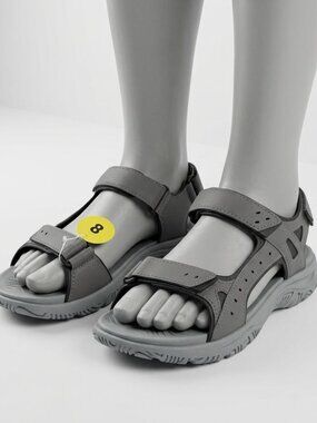 Hurley Men's Odessa Strap Sandals, Grey, Size 8M